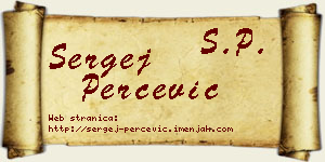 Sergej Perčević vizit kartica